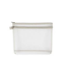 กระเป๋าตาข่ายขยายข้าง ซิปคู่ B5 เทา ME.STYLE