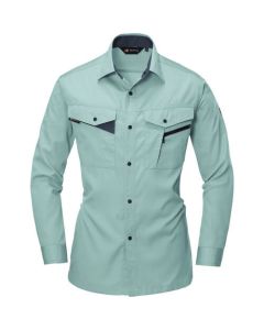 เสื้อเชิ้ตแขนยาว 6005-1-4L สีเขียวเอิร์ธกรีน
