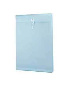 ซองพลาสติกผูกเชือกขยายข้าง F4 ฟ้า Pastel ออร์ก้า