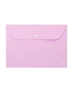 ซองกระดุมพลาสติก A4 ชมพู Pastel ออร์ก้า