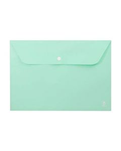 ซองกระดุมพลาสติก A4 เขียว Pastel ออร์ก้า