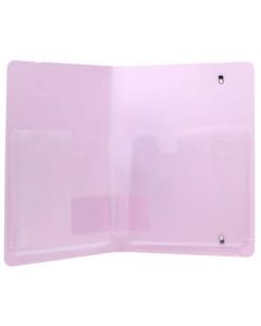 แฟ้มเสียบปากกา A5 ชมพู ออร์ก้า FOL-LN03