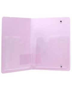 แฟ้มเสียบปากกา A4 ชมพู ออร์ก้า FOL-LN04