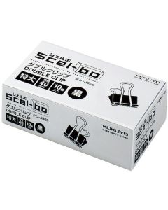 คลิปหนีบคู่ <Scel-bo> (ขนาดใหญ่พิเศษ) สีดำ 10 ชิ้น (บรรจุกล่อง) ปากกว้าง 40 มม. Cree J32D