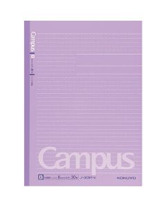 สมุดโน้ตสีกรม ปกจุดกึ่ง B5 กว้าง 6 มม. 35 บรรทัด 30 แผ่น สีม่วง