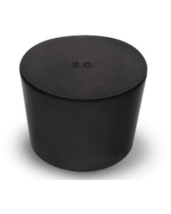 จุกยางธรรมชาติสีดำ เบอร์ 20 ขนาด 58 x 51.5 x 44 มม.
