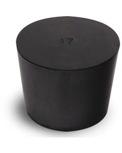 จุกยางธรรมชาติสีดำ เบอร์ 17 ขนาด 49 x 43 x 38 มม.