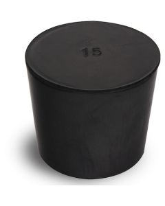 จุกยางธรรมชาติสีดำ เบอร์ 15 ขนาด 42.5 x 37 x 37 มม.