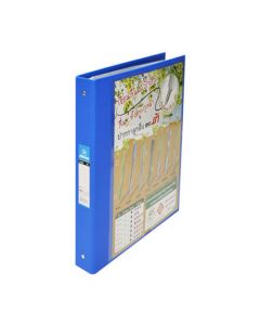 แฟ้มโชว์เอกสาร 3 ห่วง A4 สัน 3.5 ซม. น้ำเงิน ตราม้า H-332
