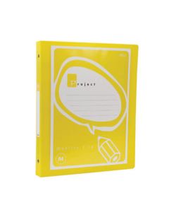 แฟ้มโชว์เอกสาร 3 ห่วง A4 เหลือง ออร์ก้า A-333
