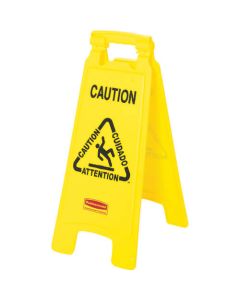 Floor Sign with Caution Imprint, 2-Sided