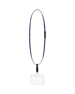 ป้ายชื่อคล้องคอ <อี๊ดพลัส> นามบัตร/บัตรประชาชน สีน้ำเงิน แบบ 2 ทาง Naph-SD180B