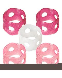 กระดาษดีดแหวน <เมกลิน> M size 5 ชิ้น สีชมพูมุก Mek-P21P
