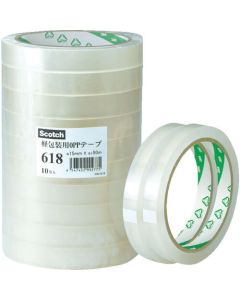สก๊อตช์ เทป OPP สำหรับบรรจุภัณฑ์ชนิดเบา 618 12มม. x 50ม