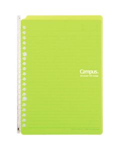 แฟ้มแคมปัส <smart ring> A5 (20 รู) สีเขียวมะนาว 10 แผ่น Ru-SP130YG