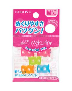 กระดาษดีดแหวน <เมกลิน> M ขนาด 5 ใบ คละสี Mek-C21