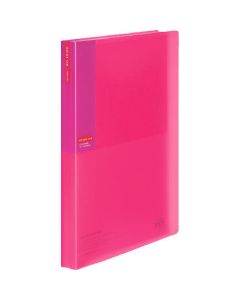 สมุดใส C <ป้ายสี> 40 แผ่น A4 แนวตั้ง ชมพู CT La-C40P