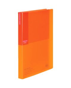 สมุดใส C <ป้ายสี> 40 แผ่น A4 แนวตั้ง ส้ม CT La-C40YR