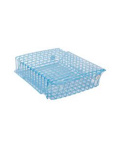 ถาดเอกสารลวดเคลือบพีวีซี 2 ชั้น ฟ้า ออร์ก้า