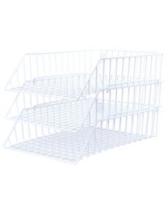 ถาดเอกสารลวดเคลือบพีวีซี 3 ชั้น ขาว ออร์ก้า