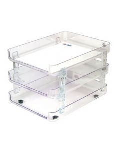 ถาดเอกสารพลาสติก 3 ชั้น ใส ออร์ก้า S3-N