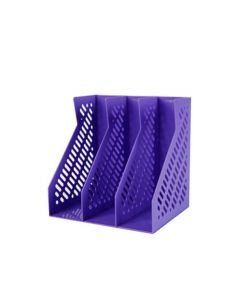 กล่องเอกสารพลาสติก 3 ช่อง ม่วง ออร์ก้า BF-2001/3