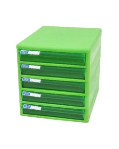 ตู้เอกสาร 5 ชั้น โครงเขียวลิ้นชักเขียวใส ออร์ก้า TCB-5
