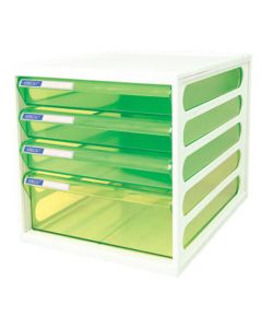 ตู้เอกสาร 4 ชั้น โครงขาวลิ้นเขียวใส ออร์ก้า CFB-4