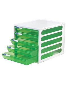 ตู้เอกสาร 5 ชั้น โครงขาวลิ้นเขียวใส ออร์ก้า CFB-5