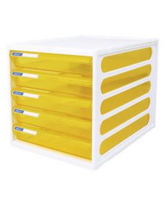 ตู้เอกสาร 5 ชั้น โครงขาวลิ้นเหลืองใส ออร์ก้า CFB-5