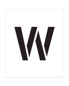 แผ่นพ่นตัวอักษร สูง 100 Alphabet W