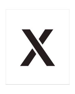 แผ่นพ่นตัวอักษรสูง 100 Alphabet X