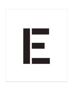 แผ่นพ่นตัวอักษร สูง 150 Alphabet E