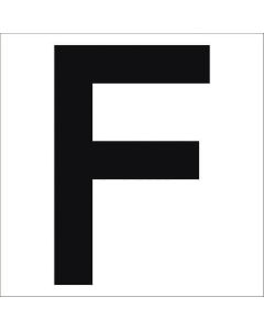 สติ๊กเกอร์ไดคัท ตัวอักษร F ตัวอักษร F สูง 100mm. สีดำ