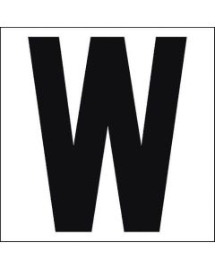 สติ๊กเกอร์ไดคัท ตัวอักษร W ตัวอักษร W สีดำ สูง 100mm