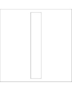 สติ๊กเกอร์ไดคัทตัวอักษรภาษาอังกฤษ I letter สูง 100mm. สีขาว