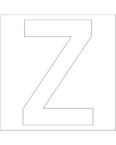 สติ๊กเกอร์ไดคัท ตัวอักษร Z ตัวอักษร สูง 100 มม. สีขาว