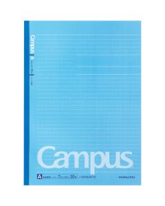 สมุดปกสีลายจุด A4 กว้าง 7 มม. 35 บรรทัด 30 แผ่น สีน้ำเงิน