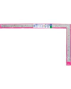 สเกลโค้งกลางโลหะนิยม สแตนเลส 60 x 30 ซม. หน้าหลังสเกล 8 ขั้นเหมือนกัน