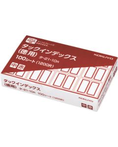 Tack index สีแดงกลาง (สำหรับกระดาษ/ฉลากประหยัด) 12 ชิ้น x 100 แผ่น Ta-21-10R