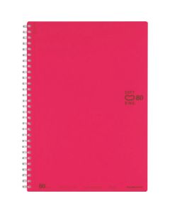 สมุดบันทึกซอฟต์ริงดอทบี 80 แผ่น B5 สีชมพู