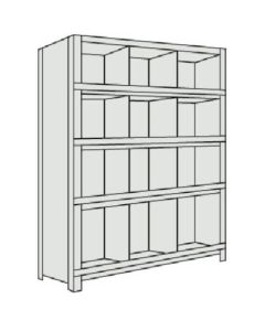 Light Duty Bolted Shelf (with front lip and vertical partition, height 1800mm)