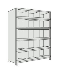 Light Duty Bolted Shelf (with front lip and vertical partition, height 1800mm)