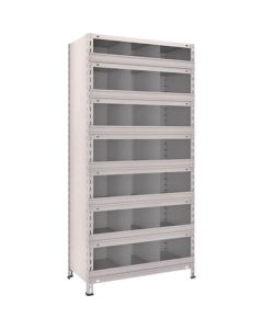 Light Duty Bolted Shelf (with front lip and vertical partition, height 1800mm)