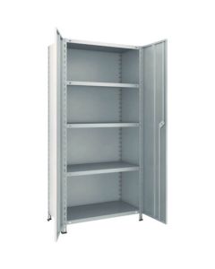 ชั้นวางของน้ำหนักเบาแบบบานคู่ 875 x 450 x H1800 บนและล่าง 5 ขั้น นีโอเกรย์