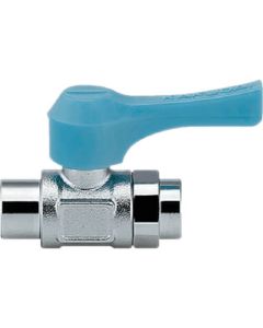 บอลวาล์วขนาดเล็ก เส้นผ่านศูนย์กลางระบุ (A) Rc1/8 ความยาวรวม 43.4 สีน้ำเงิน