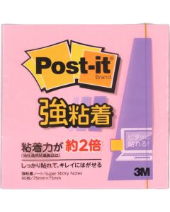 โพสต์-อิท กาวเหนียว 75X75มม. 90แผ่น สีชมพู