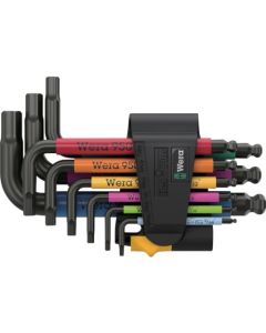ชุดประแจหกเหลี่ยม 950/9 Hex Plus Multicolor Imperial 3 L พร้อมเลเซอร์สีดำ