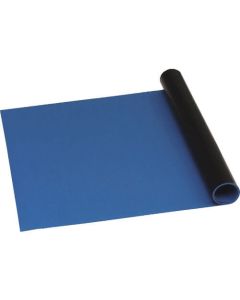 แผ่นไวนิล 2 ชั้น กระจายไฟฟ้าสถิต สีฟ้า 610มม. x 15.2ม