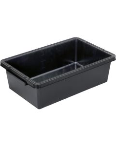 ถังพลาสติก Tiger Tub ขนาด 20 ลิตร สีดำ (ทรงสี่เหลี่ยมผืนผ้า ผลิตจากวัสดุรีไซเคิล)